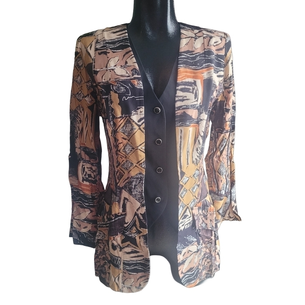 Vintage Joseph Ribkoff Abstract Print Light Blazer 10